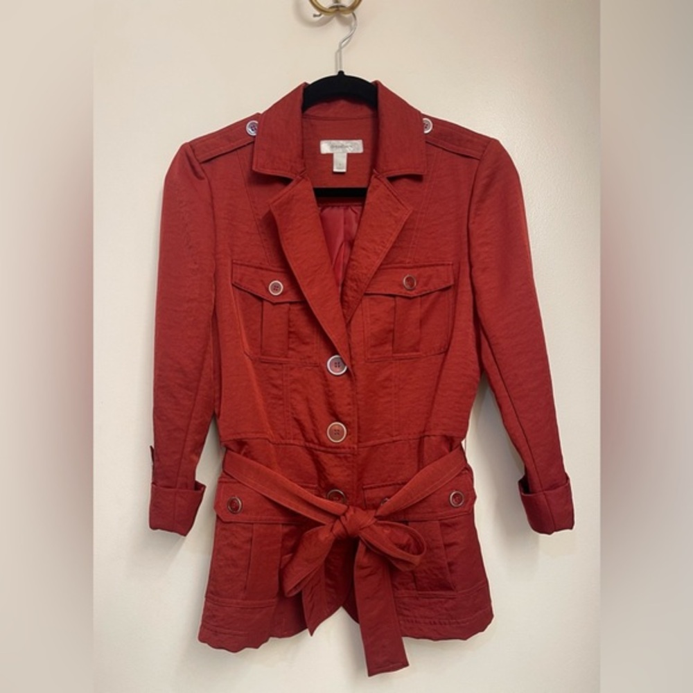 Dressbarn Rust Lightweight Utility Jacket
